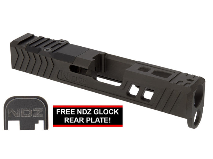 NDZ T.R.O.I. Slide Upgrade For Glock 26 GEN 1-4 With RMR Cut V1 Matte Black DLC